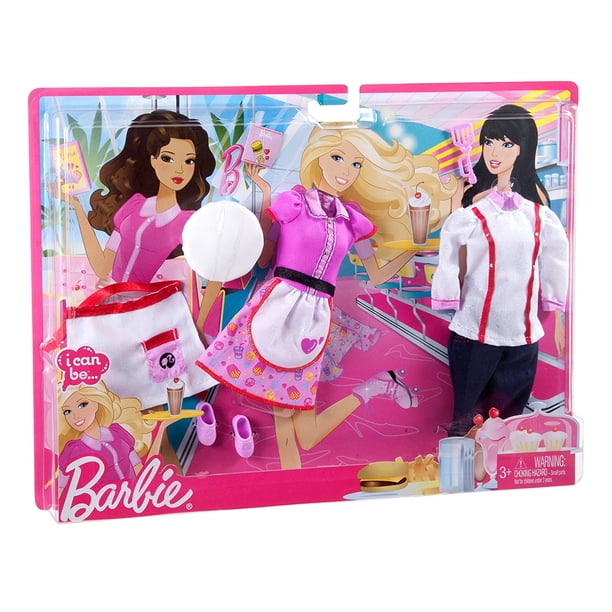 Barbie Core Career - Chef Con Gorro Y Sartén, Pelo Rubio, Atuendo De Chef Con Camisa Roja Y Pantalones A Rayas, Regalo Para Pequeñas Cocineras