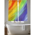 thumbnail image 6 of Sheer Curtains 72 Inches Long, Abstract Ombre Colored, Light Filtering Window Curtains for Living Room, Rainbow Watercolor Painting Art Rod Pocket Voile Sheer Curtain Drapes, 52"W x 72"L, 2 Panels, 6 of 8