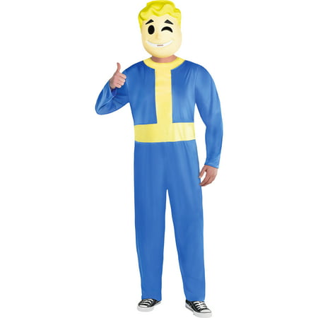 Vault Boy Halloween Costume for Men, Fallout Shelter, Plus Size, Includes