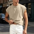thumbnail image 2 of LIaqionyy Men's Sleeveless Shirts Crop Vest Top Crew Neck Comfortable Loose Running Pullover Tank Tops Clothes, 2 of 8