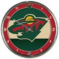 thumbnail image 2 of Minnesota Wild Clock Round Wall Style Chrome, 2 of 2