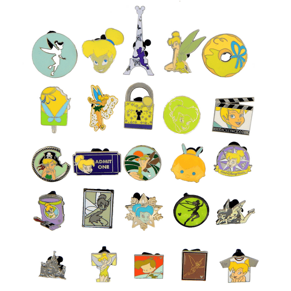 Tinker Bell Theme 5 Disney Park Trading Pins Set ~ Randomly Assorted