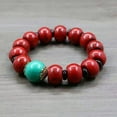 thumbnail image 2 of Retro Style Stretch Bracelet with 16mm Drum Bucket Beads Elastic Bead Strand Unisex Jewelry Accessory for Daily Wear, 2 of 6
