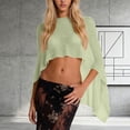 thumbnail image 6 of Hilenly Crochet Beach Cover Ups for Women Sheer Asymmetrical Knit Poncho Tops Shawl Cape Top Swimsuit Coverup, 6 of 6