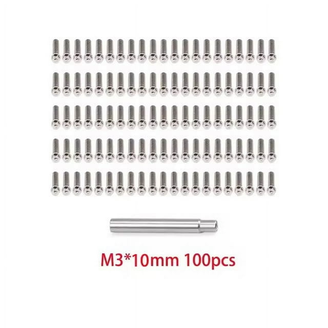 100 Pcs Vis à Anneau Échelle en Acier M2 M3 Équipées d'Un Outil Clé pour Vis Apparence Simulée 100 Pcs Vis à Anneau Échelle en Acier M2 M3 Vis M2 M3 pour Jantes de 1.9 2.2 Pouces en Grade 12.9 10
