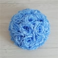 thumbnail image 2 of Nanoei Artificial Rose Flower Ball, Realistic Fake Rose Decor for Wedding Centerpiece Home Garden, Plastic Faux Flowers in Bulk (1Pcs) Sky Blue, 2 of 6
