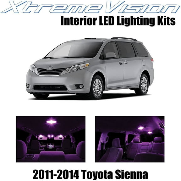 XtremeVision Interior LED for Toyota Sienna 2011-2014 13 pcs Pink Interior LED Kit   Installation Tool Tool