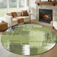 thumbnail image 2 of Sage Green Abstract Large Area Rugs for Bedroom Living Room, Soft Non Slip Carpet Bedside Rug, Modern Mottled Art Oil Painting Round Floor Cover Kitchen Accent Rug 7' for Dining Room/Office, 2 of 9