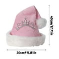 thumbnail image 2 of Christmas Santa Hat with Rhinestone Design, Plush Red and White Holiday Costume Cap for Women and Girls, Soft Velvet Material, Festive Party Accessory, 2 of 5