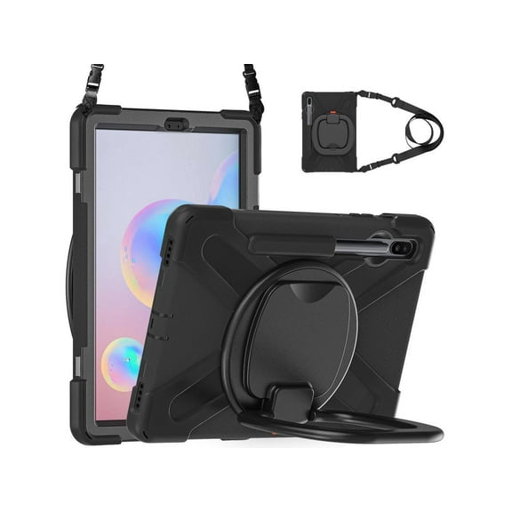 Galaxy Tab S6 10.5 Case, Heavy Duty Shockproof Protective Case with 360 Rotate Hand Strap/Kickstand for Samsung Galaxy Tab S6 10.5 Inch 2019 Release SM-T860/T865/T867