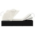 thumbnail image 3 of vidaXL Patio Lounge Chair Outdoor Sunbed with Foldable Canopy Poly Rattan, 3 of 4