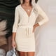 thumbnail image 2 of Vestido con capucha y manga larga, vestido con capucha y manga larga, vestido con capucha y manga larga, vestido con cuello en V y capucha, artesanía excepcional, 2 of 5