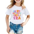 thumbnail image 1 of Vêtements pour Enfants Filles Col Rond Imprimé Manches Courtes Hauts d'Été pour Adolescentes Filles 3-4 Ans Vêtements Mode Fille, 1 of 3