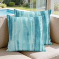 thumbnail image 2 of 16x16 Pillow Covers Set of 2, Teal Blue Ombre Square Throw Pillow Covers for Couch/Sofa/Living Room, Modern Abstract Art Oil Painting Decorative Soft Pillowcases for Couch Throw Pillows, 2 of 9