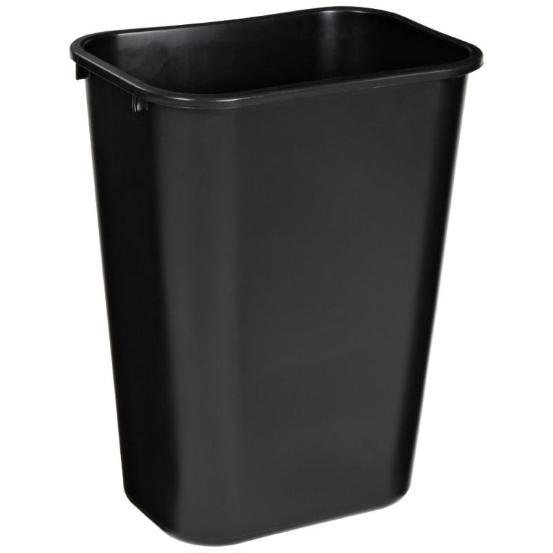 41 Qt for sale online Black Rubbermaid FG295700BLA Rectangular Plastic Wastebasket 