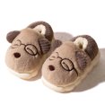 thumbnail image 3 of GJSYRH Girls Plush Slipper Furry On Slippers Cozy Winter Home Shoes with Non Cartoon Print Sole Design for Indoor Comfort Coffee 3-3.5 Years, 3 of 8