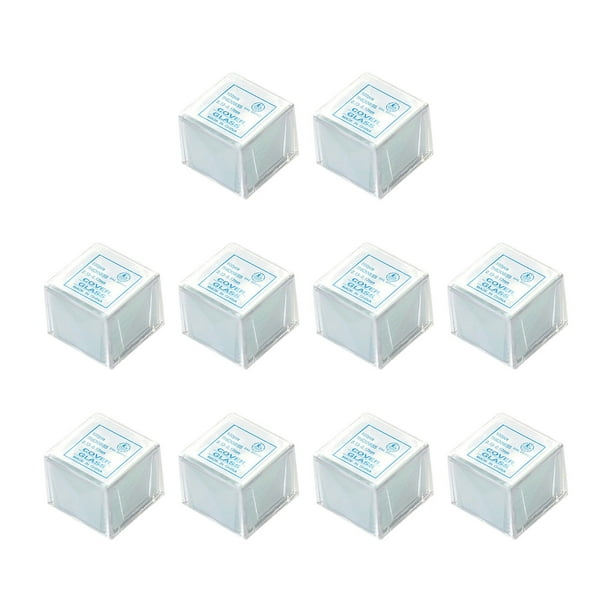 Sidaley 10 piezas 100 cubreobjetos por caja Cubreobjetos de vidrio transparente 22 X 22 mm para microscopios Kits de experimentos de química