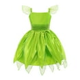 thumbnail image 3 of DPOIS Kids Girls Fairy Princess Dress Fancy Birthday Party Dress up Set Halloween Outfits Green 7-8, 3 of 7