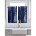 thumbnail image 2 of Kitchen Curtains 45 Inches length, Navy Blue Window Treatment Curtain Drapes, Retro Oil Painting Modern Abstract Art Aesthetics Lightweight Window Panels for Living Room Bedroom, 52"x45", 2 Panels, 2 of 7