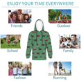 thumbnail image 5 of Fotbe Christmas Dachshund Pattern Youth Pullover Hooded Sweatshirt, Boys Hoodie, Kangaroo Pocket Hoodie for Kids Girls -X-Large, 5 of 6