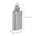 thumbnail image 4 of Botella de whisky de acero inoxidable de 56 ml y 2 onzas con tapa plana y llavero para hombres y mujeres (plateada), 4 of 6