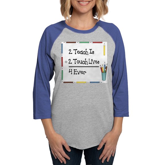 CafePress - 2Teach Women's Baseball T Shirt - Womens Baseball Tee
