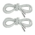 thumbnail image 1 of 2 piezas de cordones de zapato con piedras preciosas y red de 55" para reemplazo de pantalones de chándal, pantalones cortos y zapatillas, blanco, 1 of 6