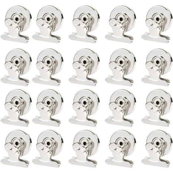 20 Pack Magnetic Clips Strong Refrigerator Magnets Hooks with Neodymium Magnets, Fridge Magnets Clips, Whiteboard Magnetic Clips for Family School Freezer Kitchen Refrigerator(31mm)
