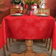 thumbnail image 3 of SASTYBALE Christmas Tablecloth Rectangle, Jacquard Snowflake Pattern Table Cloth for Rectangle Tables, Water Resistant Rectangular Tablecloths for Dining Room & Holiday Decoration, 3 of 7