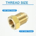 thumbnail image 3 of uxcell Tube Fitting Gas Adapter 3/8" Male x 1/4" Female Golden Brass 4 Pack, 3 of 6