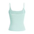 thumbnail image 5 of DuoJiaJ Women's Spring And Summer Striped Contrasting Base Casual Vest With Camisole Top Seamless Workout Tank Tops for Women, 5 of 5