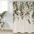 thumbnail image 5 of Christmas Winter Shower Curtain, 36" x 72", Pine Tree Berry Eucalyptus Retro Linen Waterproof Bathroom Curtain Washable Shower Curtain Set with 12 Hooks, 5 of 6