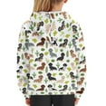 thumbnail image 6 of Xoenoiee Pullover Hoodies Hooded Sweater Kids Hoodies Long Sleeve Top with Kangaroo Pocket for Boys Girls Workout Travel, Cactus Plants Dachshund Pattern, L, 6 of 7