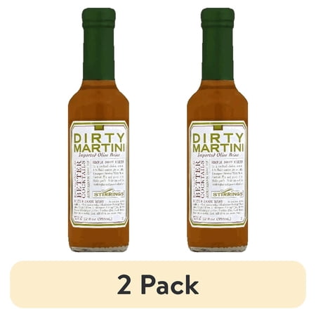 (2 pack) Stirrings Non-Alcoholic Dirty Martini Cocktail Mixer 2-Pack 12 Ounce (355ml) Bottles