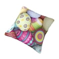 thumbnail image 2 of Rateoe Colorful Easter Eggs Pattern Throw Pillow Cover Premium Pillow Stuffer Sham Square for Decorative Cushion Bed Couch Sofa(Pillow insert not included), 2 of 8