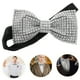 thumbnail image 3 of Pajaritas con brillantes diamantes de imitación para hombre, preatadas con lentejuelas y largo ajustable para bodas, fiestas y eventos formales, color plateado, 3 of 8
