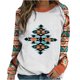thumbnail image 1 of Camiseta de manga larga con cuello redondo para mujer a la moda, blusa suelta con estampado de verano Fridja  ghj987+4246, 1 of 5