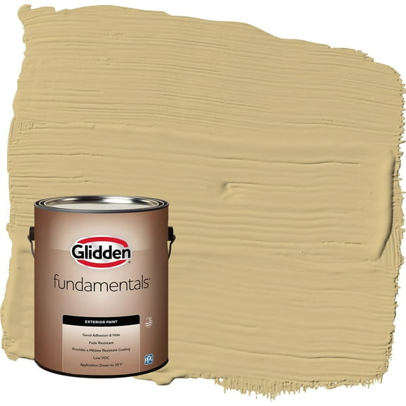 Glidden Fundamentals Appalachian Trail / Yellow Semi-Gloss Exterior Paint, 1 Gallon
