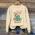 thumbnail image 5 of EHQJNJ Sweat-Shirt Vert à Col Rond pour Femmes Mode Mignon Décontracté Imprimé Col Rond Sans Capuche Manches Longues Sweat-Shirts Tendance Graphiques pour Dames Sans Capuche Doux et Chaud, 5 of 5