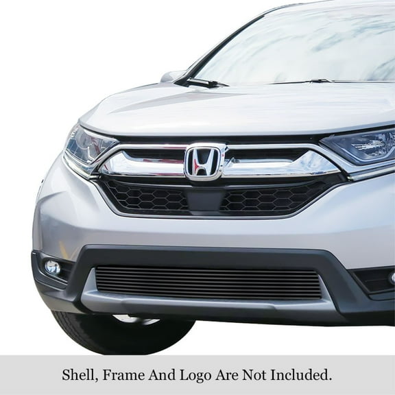 2017-2019 Honda Cr-V Stainless Steel Black Powder Coated Finish Horizontal Billet Black Stainless Steel Billet Grille