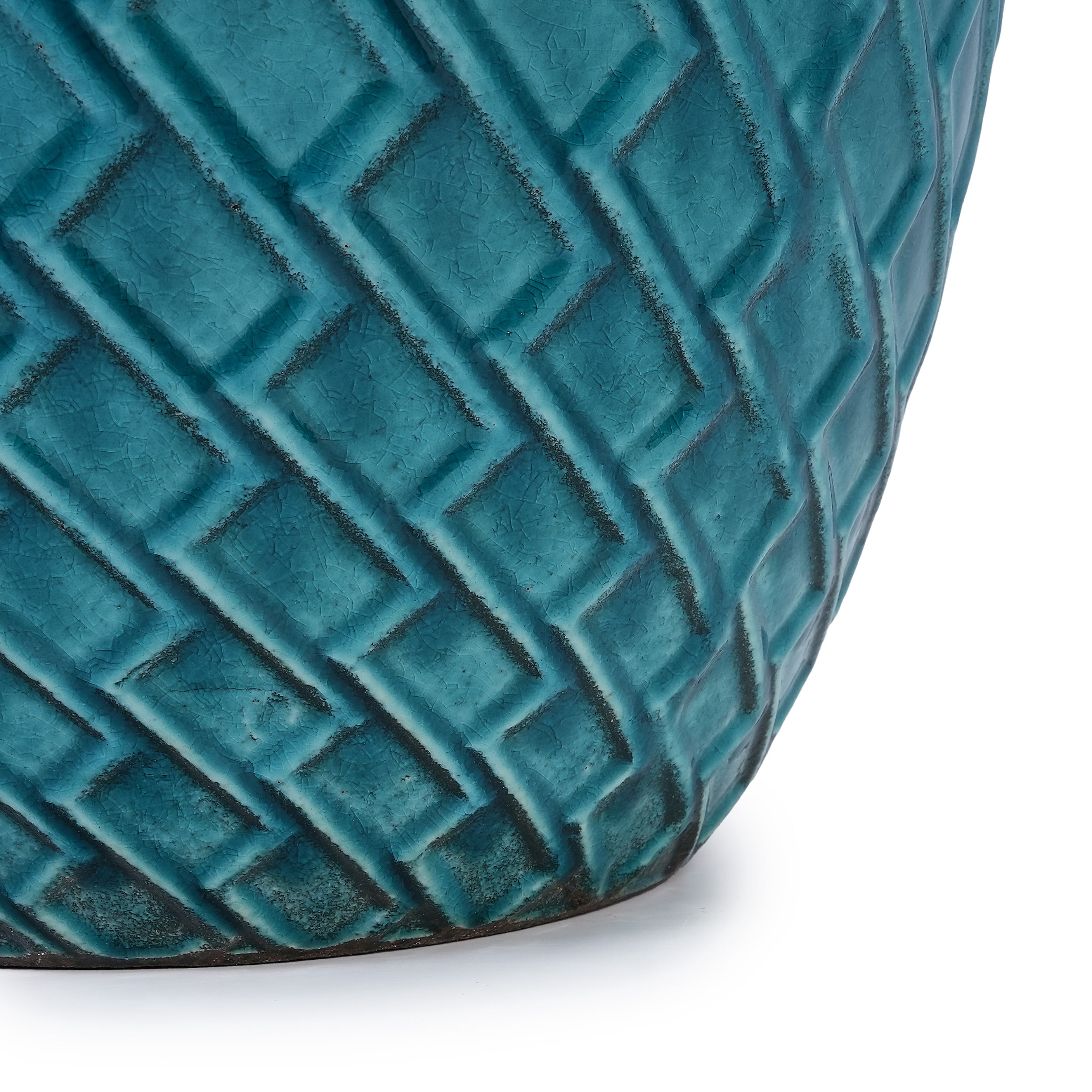 MAYEERTY 1 Pack Ceramic Planter Pot, Planter for Indoor Outdoor Patio, Garden, Cyan