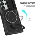 thumbnail image 2 of Allytechgroup Magnetic For Samsung Galaxy S23 Ultra Case with Ring, [1x Screen Protector] [Slide Camera Cover] Military Grade Drop Protection Back Cover For Samsung Galaxy S23 Ultra, Black, 2 of 10