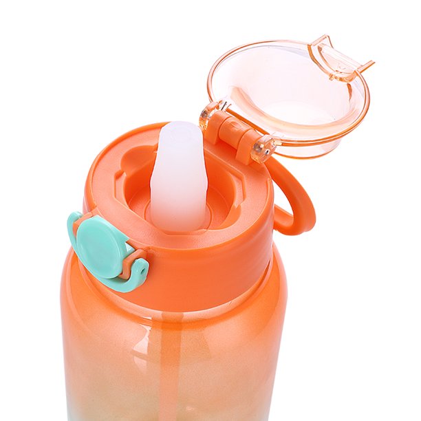 Botellas de agua reutilizables de 1000ML, hervidor portátil de dos colores a prueba de fugas para niños y niñas