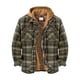 thumbnail image 2 of Mens Warm Quilted Lined Cotton Jackets With Hood Button Down Zipper Long Sleeve Plaid Jackets zhangyuxiang LED, 2 of 2
