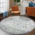 thumbnail image 2 of Area Rug x Vintage Rug Indoor Washable Rug Retro Accent Rug Distressed Carpet Multi Floral Print Country Boho Rug Non Slip Kitchen Bedroom Living Room Dining Room Office, 2 of 9