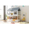 thumbnail image 3 of HomeRoots 403959 82 x 77 x 55 in. White Twin Over Twin Size Contemporary Bunk Bed, 3 of 10