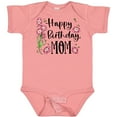 thumbnail image 3 of Inktastic Happy Birthday, Mom Pink Flowers Boys or Girls Baby Bodysuit, 3 of 5