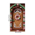 thumbnail image 3 of Lilixerw Christmas Door Curtain,Festive Xmas Wreath Design Hanging Decor for Home Front Door Decor,Reusable Holiday Door Cover,35x71in, 3 of 6