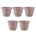 thumbnail image 2 of Bearachild 5x macetas redondas coloridas añaden un toque de belleza a los materiales de jardín macetas redondas para cultivo de flores Jardín y Patio rosa 25.5*20*14.8 cm, 2 of 6