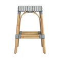 thumbnail image 2 of Butler Specialty Company Robias Rectangular Rattan 30" Bar Stool - White & Navy, 2 of 6